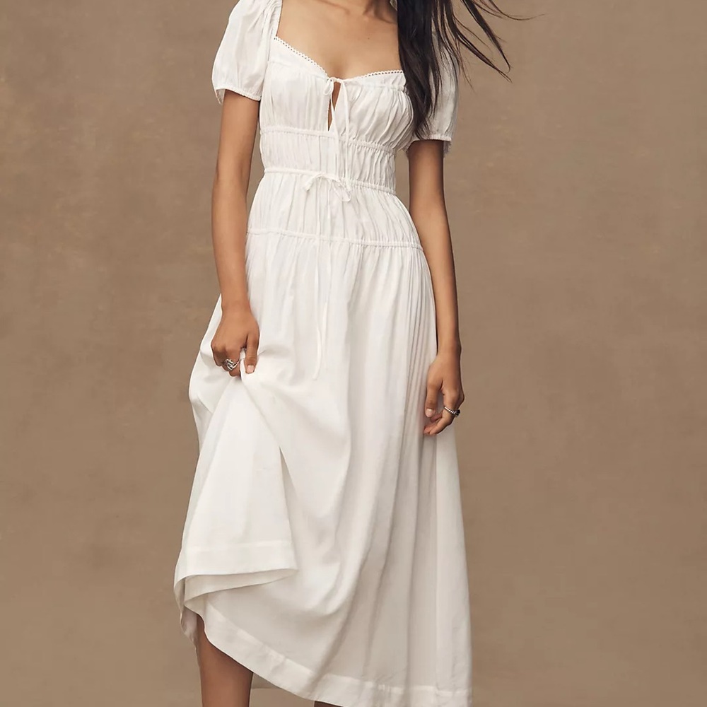 Reformation White Midi Dress